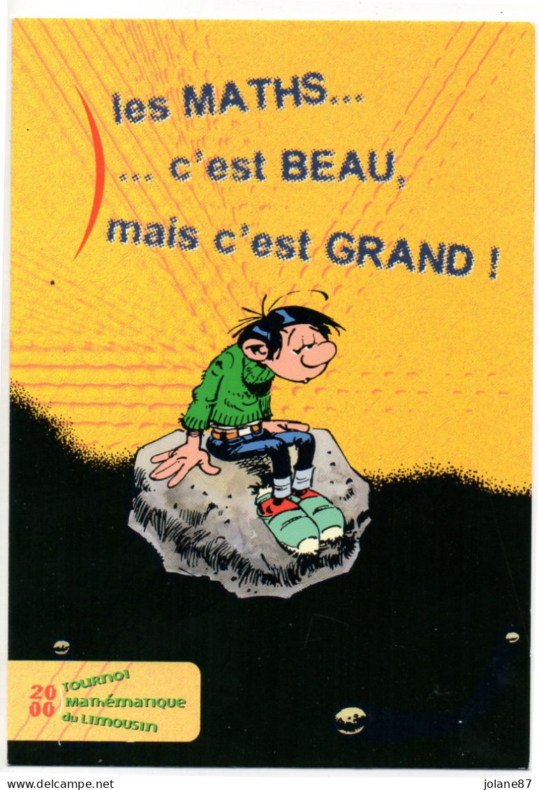 CPSM   BANDE DESSINEE   -    GASTON LAGAFFE  BY FRANQUIN  -   TOURNOI MATHEMATIQUE LIMOUSIN 2000 - Bandes Dessinées