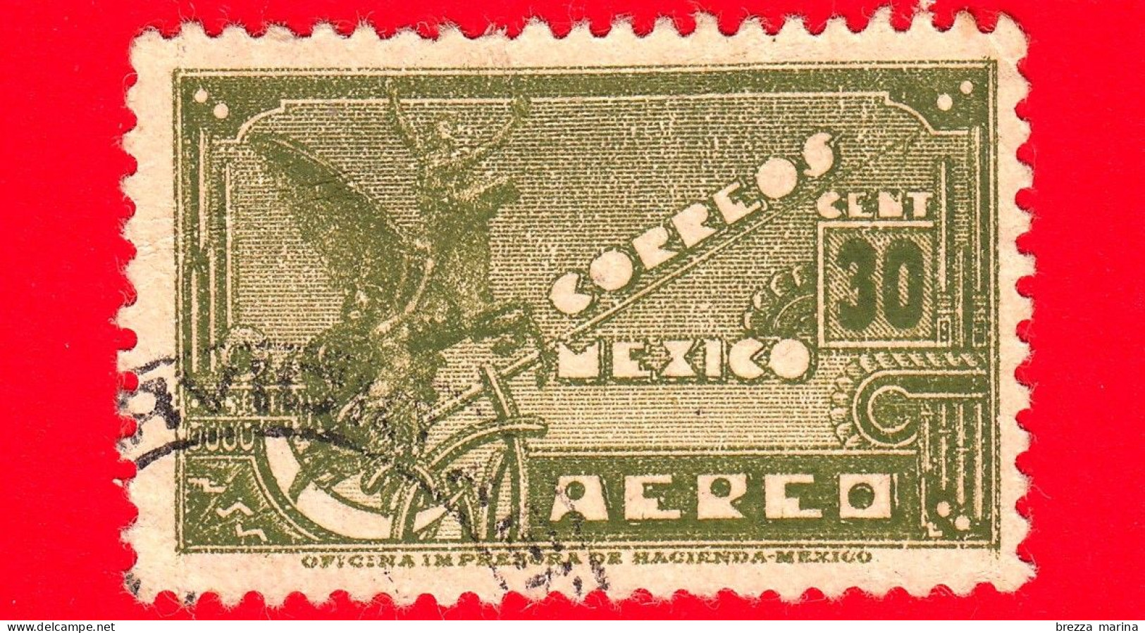 MESSICO - Usato - 1945 - Storia E Origini Etniche - Mitologia - Pegaso - 30 - P. Aerea - México