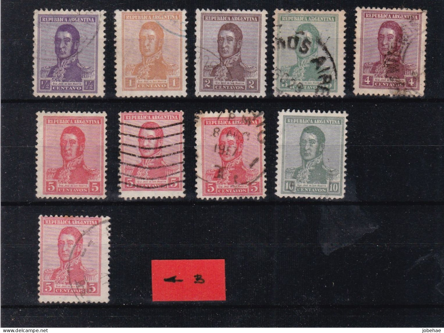 Argentine YT° 212-227A+B - Used Stamps