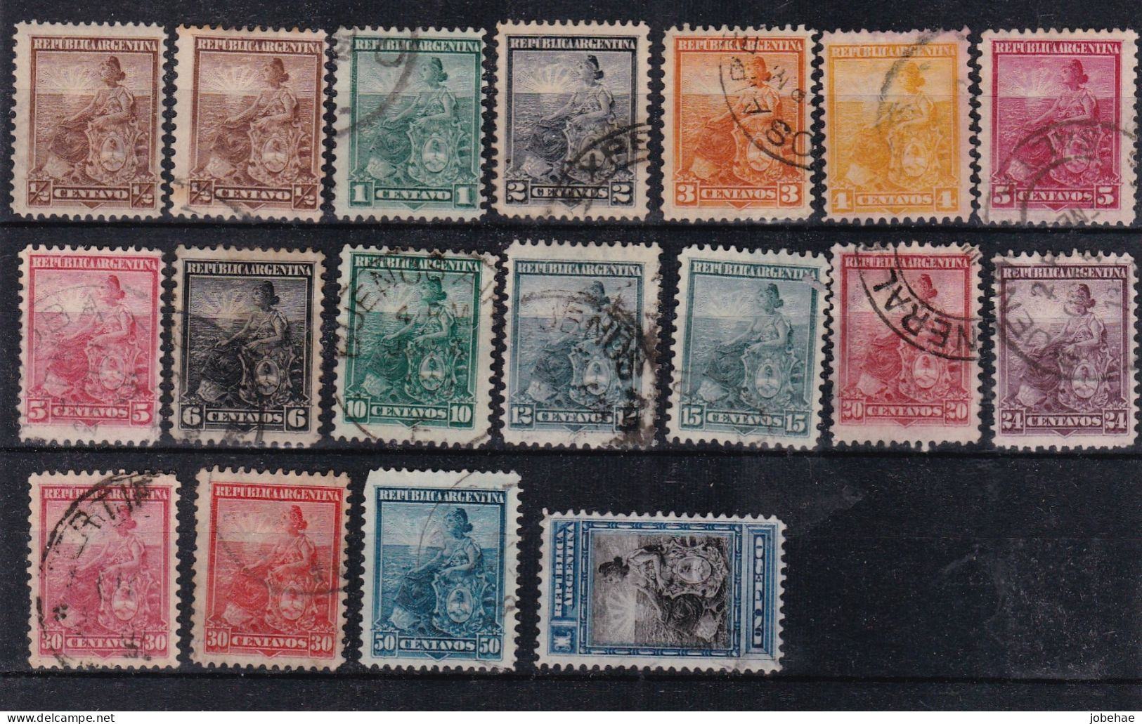Argentine YT° 110-130 - Used Stamps