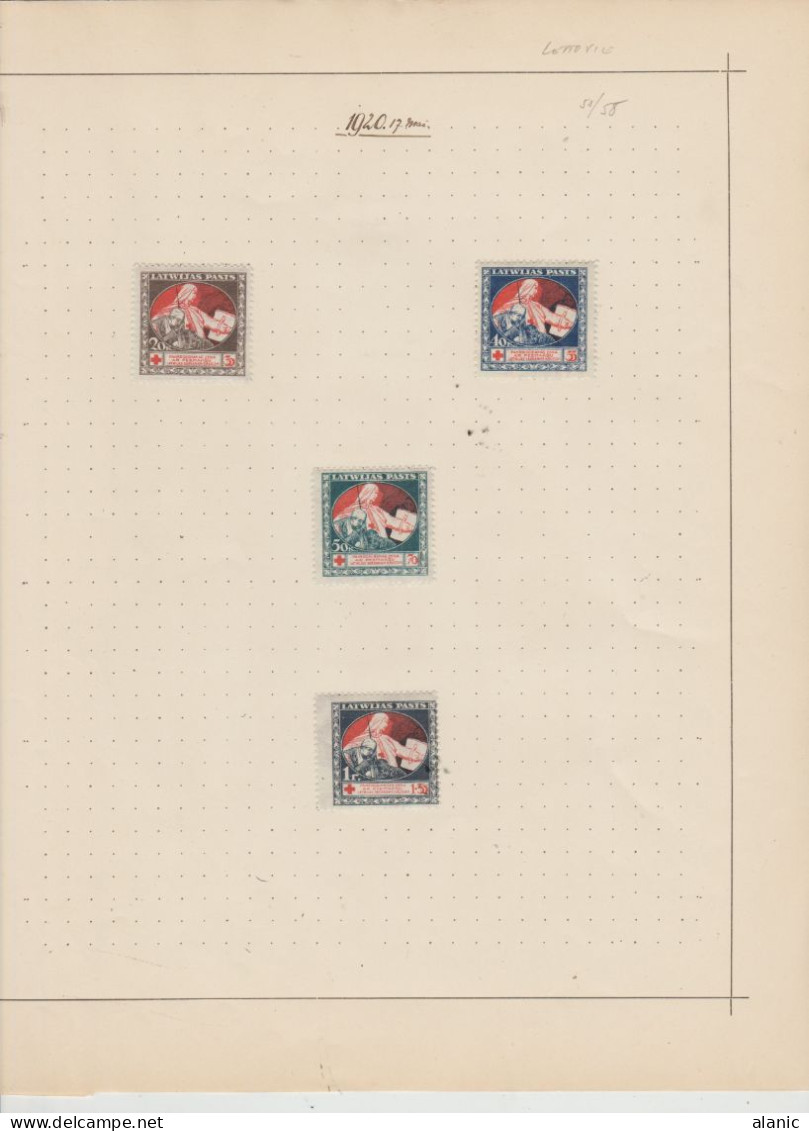 LETTONIE 6 Feuilles ALBUM Avec Timbres NEUFS ET OBLITERES ( 29 Valeurs)- Entre Les Années 1919 & 1939 TBE- - Lettland