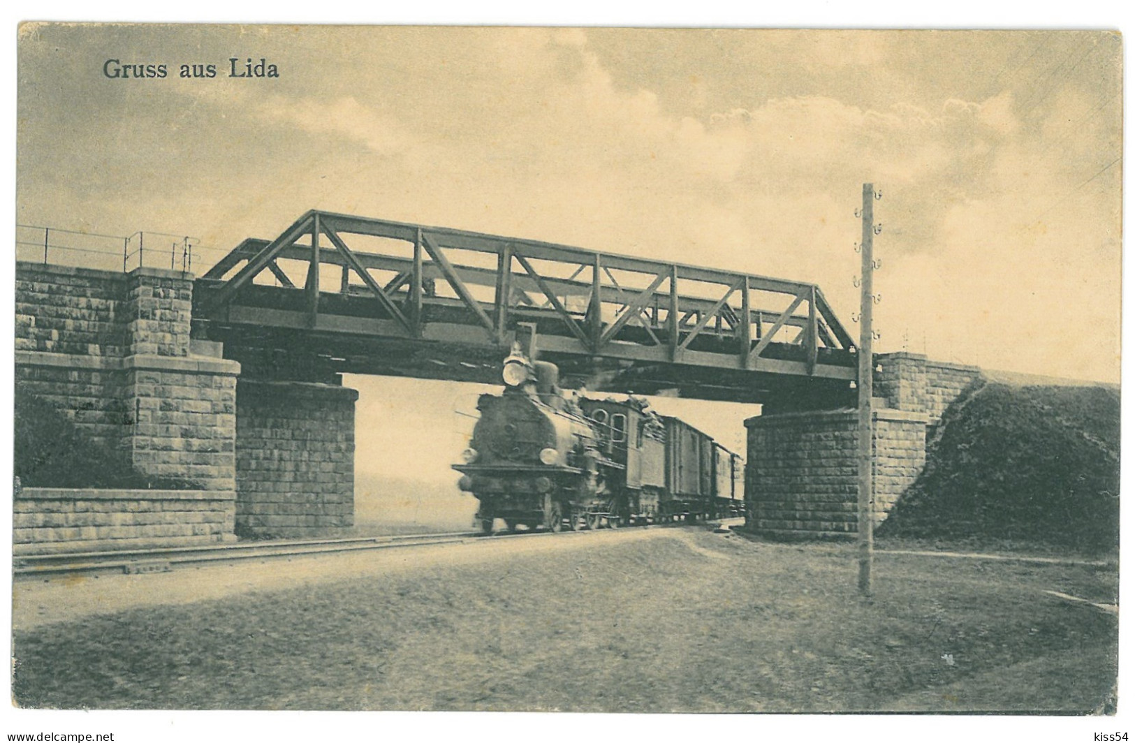 BL 26 - 24503 LIDA, Bridge & Train, Belarus - Old Postcard - Used - 1917 - Belarus