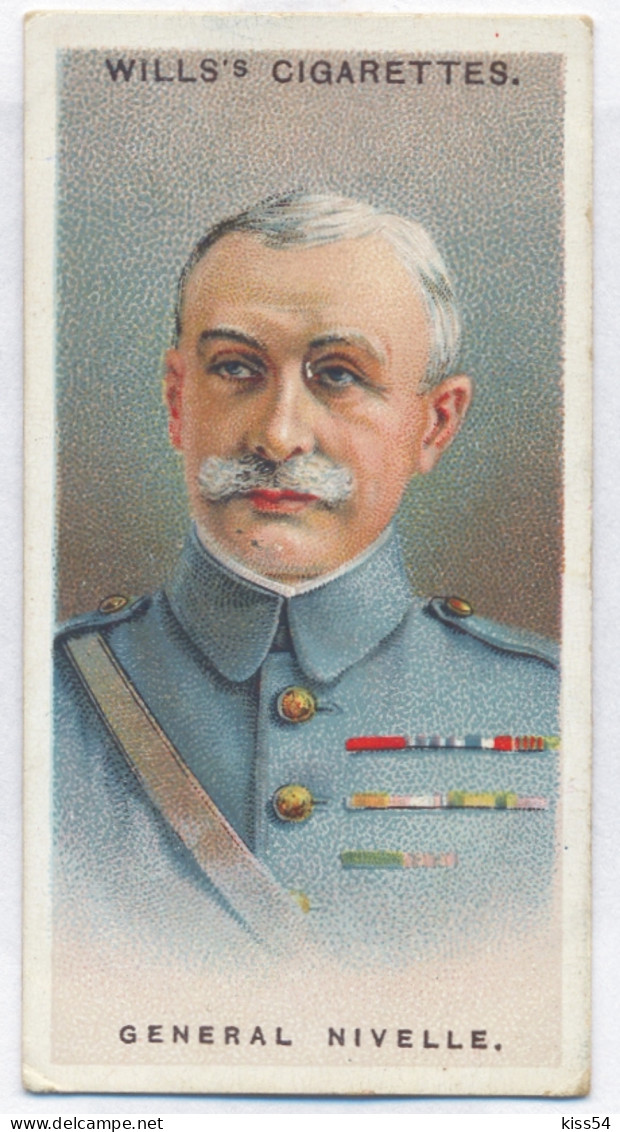 CT 00 - 8 FRANCE, General Robert Georges Nivelle, Allied Army Leader - Old Wills's Cigarettes - 68/35 Mm - Wills