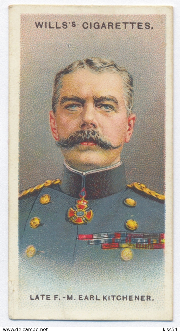 CT 00 - 16 UNITED KINGDOM, Late F.M. Horatio Herbert Kitchener, Allied Army Leader - Old Wills's Cigarettes - 68/35 Mm - Wills