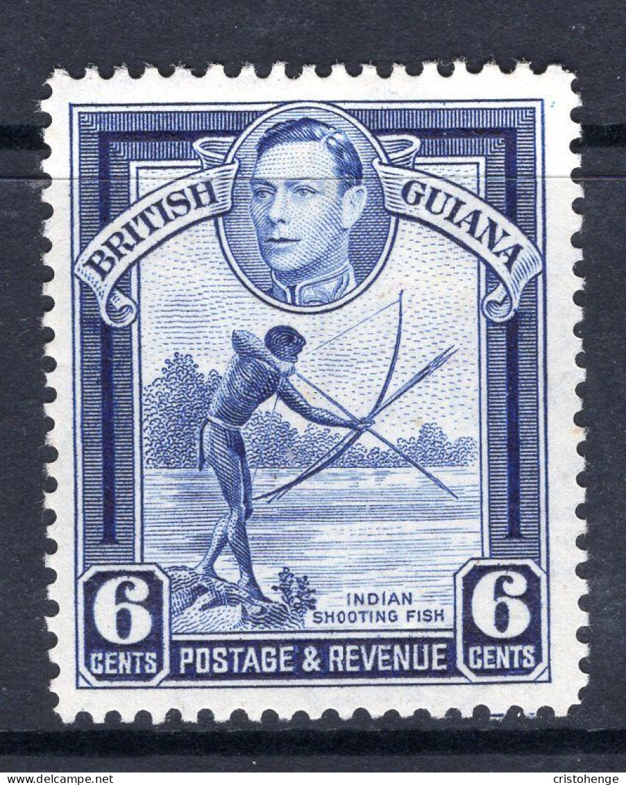 British Guiana 1938-52 KGVI Pictorials - 6c Shooting Fish - P.12½ HM (SG 311) - Guyana Britannica (...-1966)