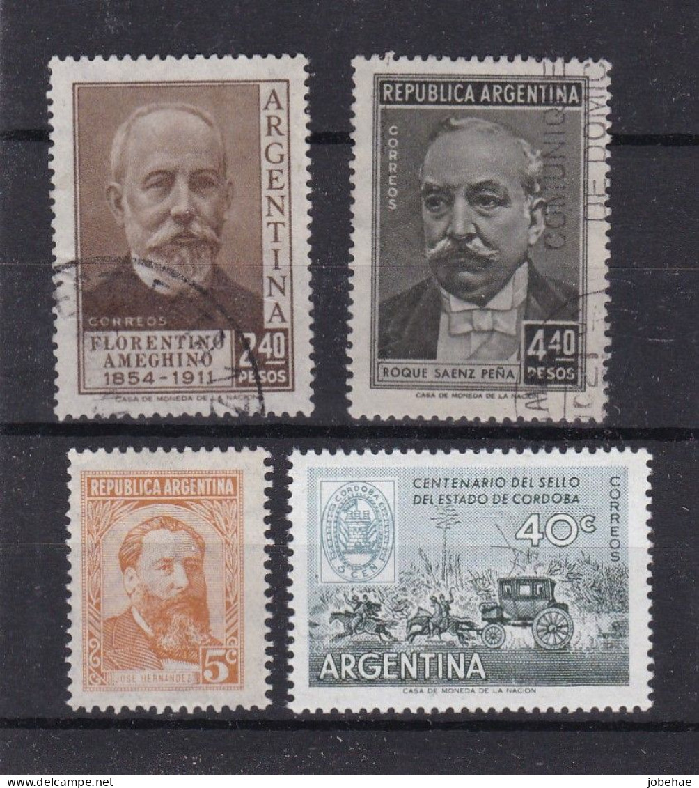 Argentine YT° 572 + 575 + 578 + 593 - Used Stamps