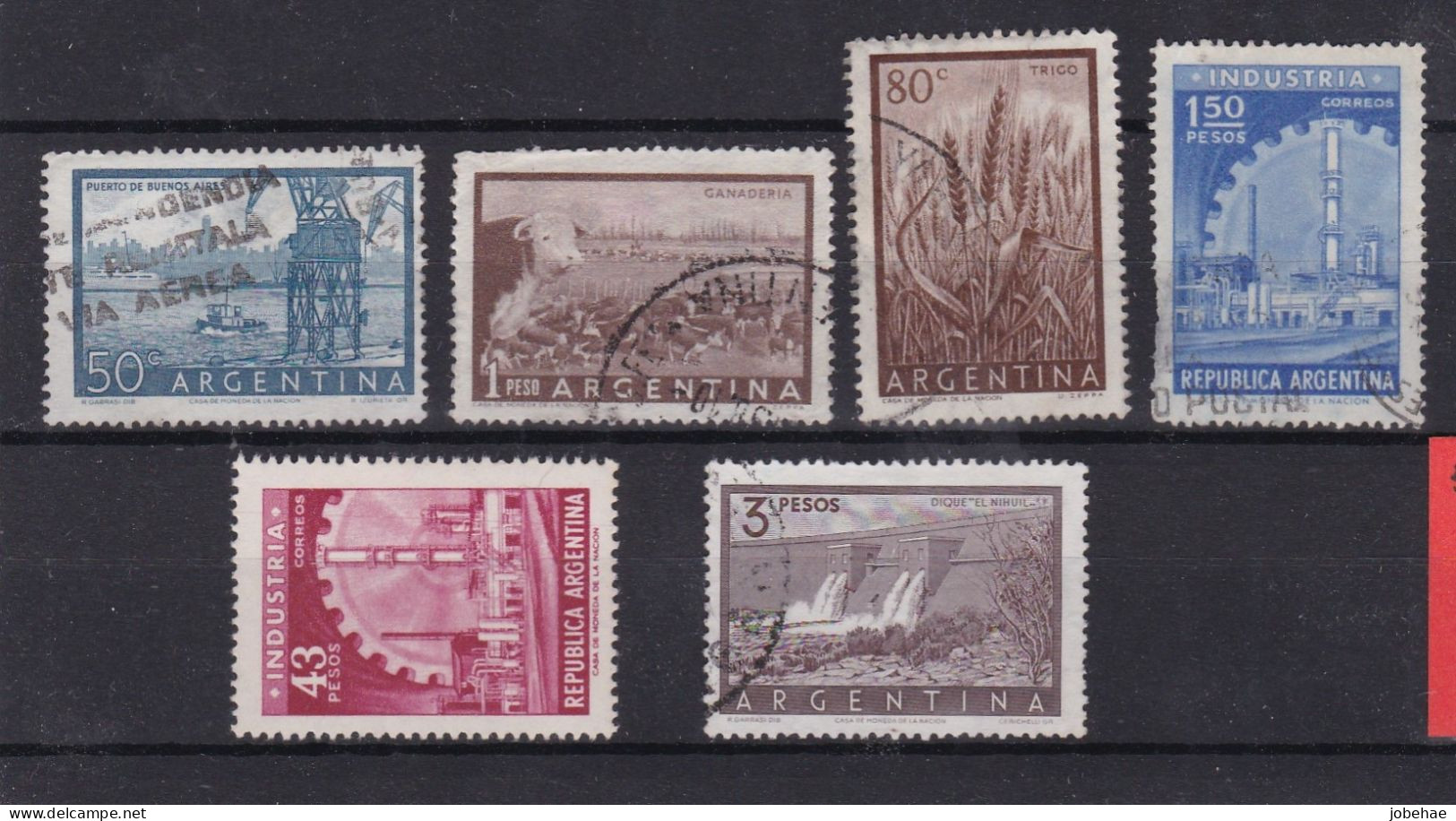 Argentine YT° 546-552 - Used Stamps