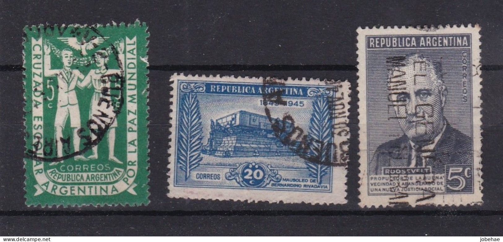 Argentine YT° 492-493 + 461 + 465 - Used Stamps