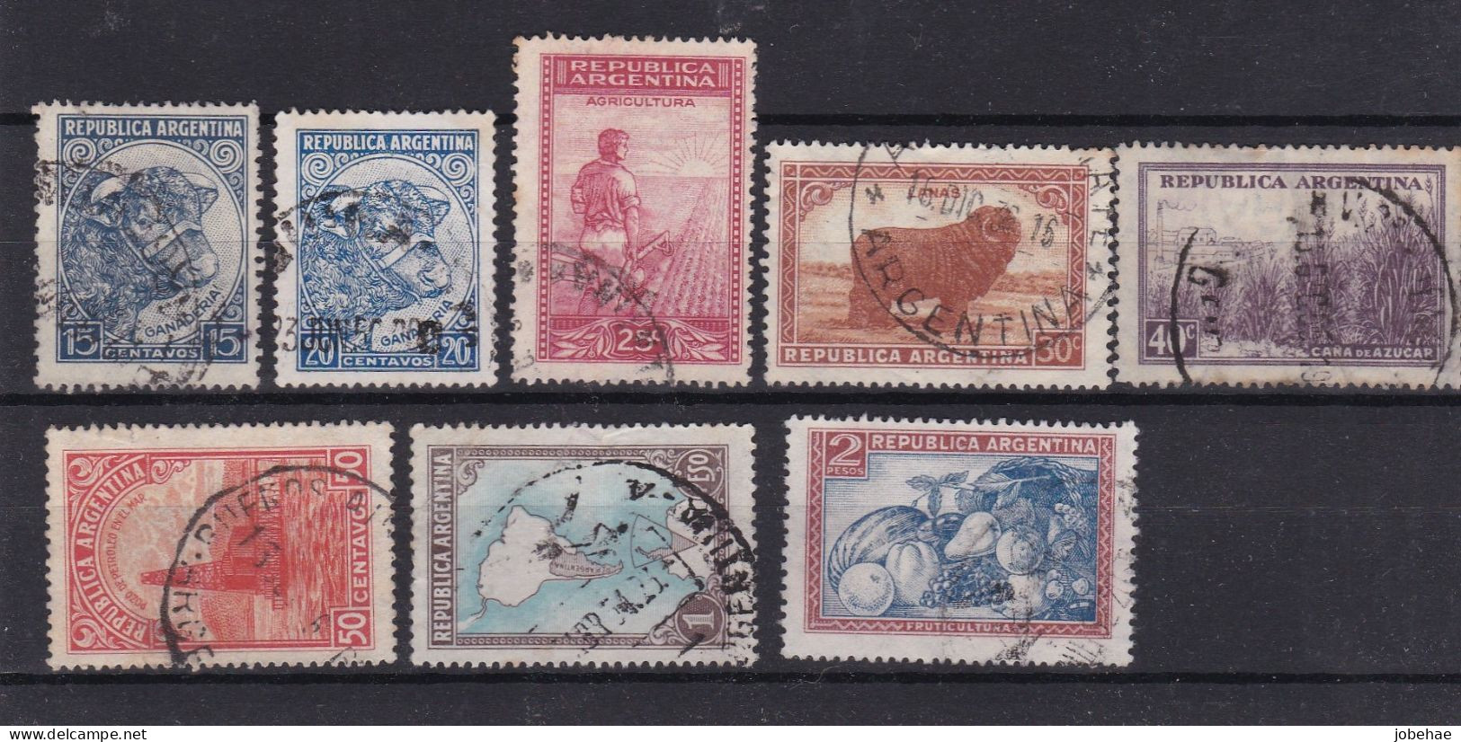 Argentine YT° 375-384 - Used Stamps