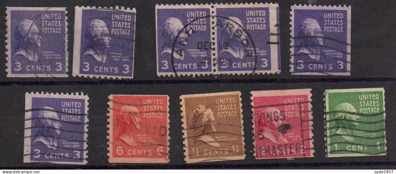 US Postage -1938 -1954 Presidential Issue (40 Timbres Oblitérés) - Usados