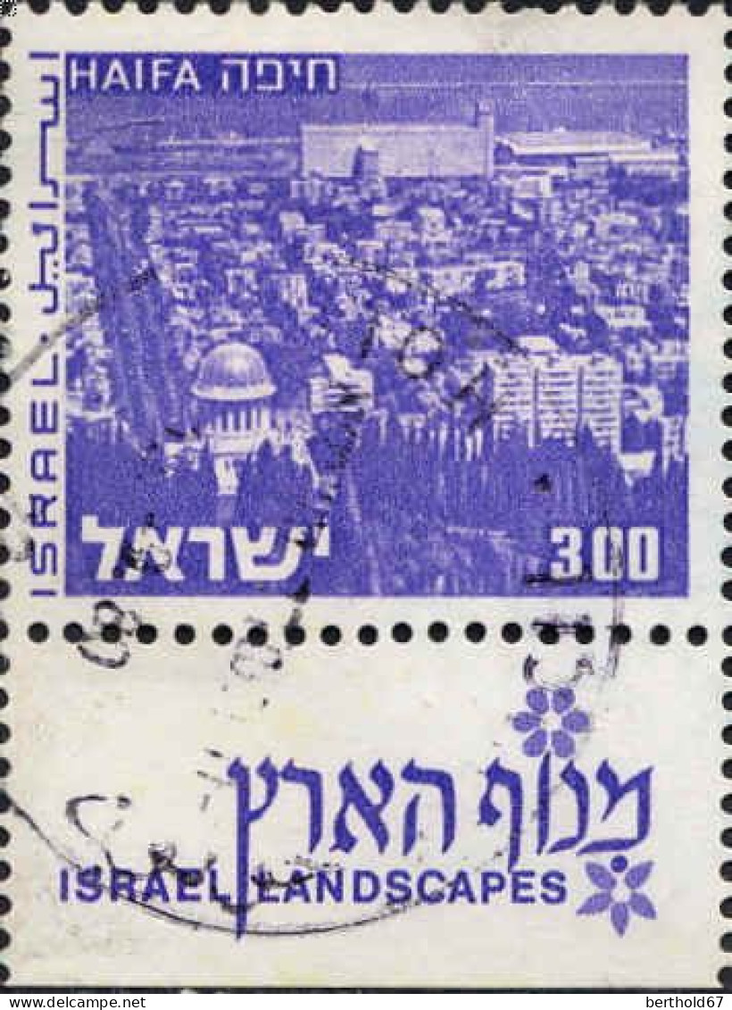Israel Poste Obl Yv: 471 Mi:537x Haifa (Beau Cachet Rond) - Oblitérés (avec Tabs)