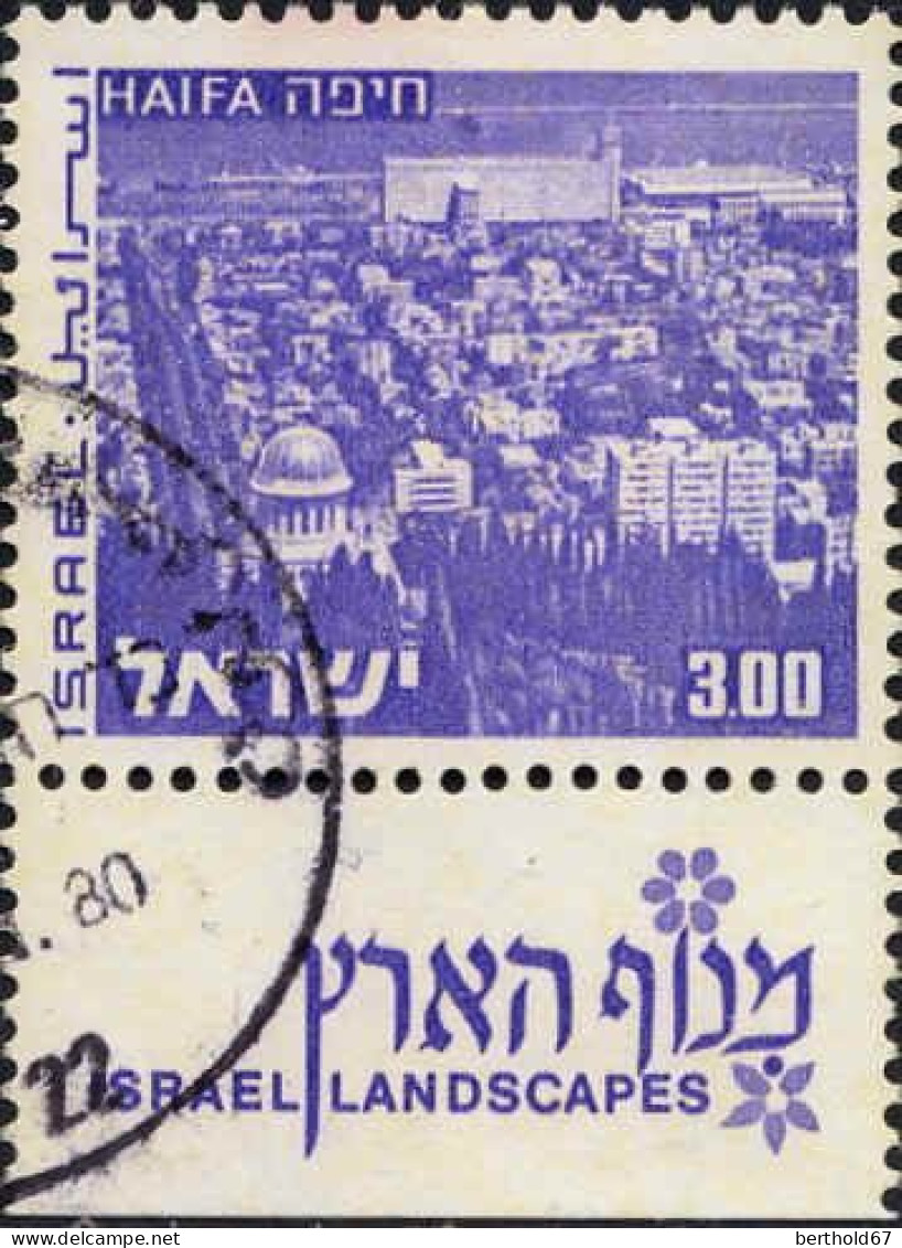 Israel Poste Obl Yv: 471 Mi:537x Haifa (TB Cachet Rond) - Used Stamps (with Tabs)