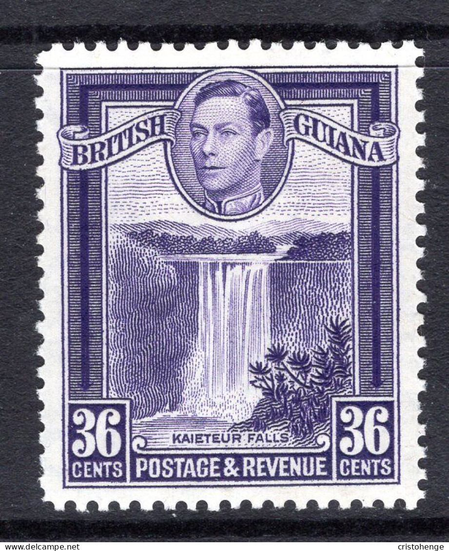 British Guiana 1938-52 KGVI Pictorials - 36c Kaieteur Falls - P.12½ HM (SG 313) - Guyane Britannique (...-1966)