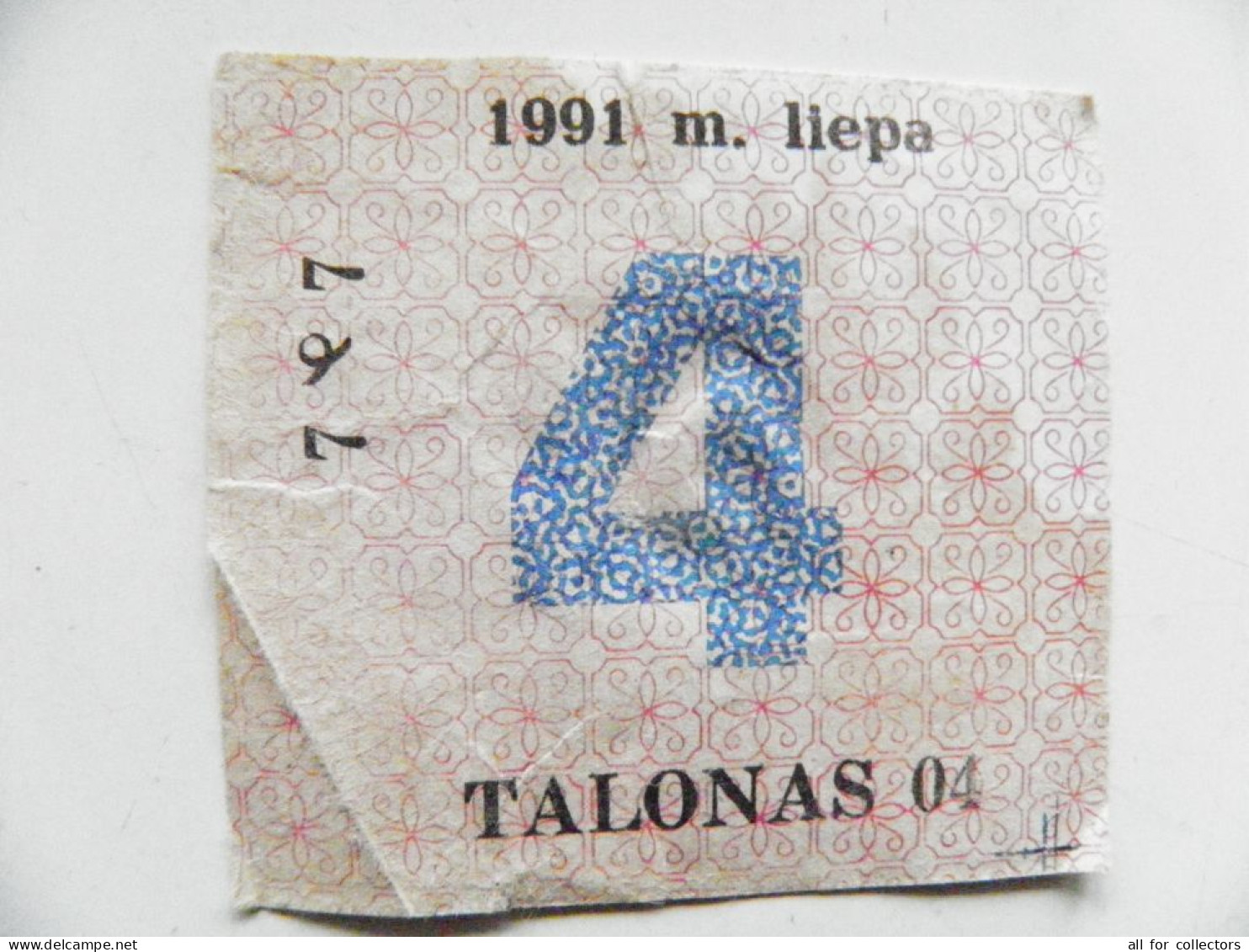 4 Talonas 04 1991 July Lithuania - Lituania