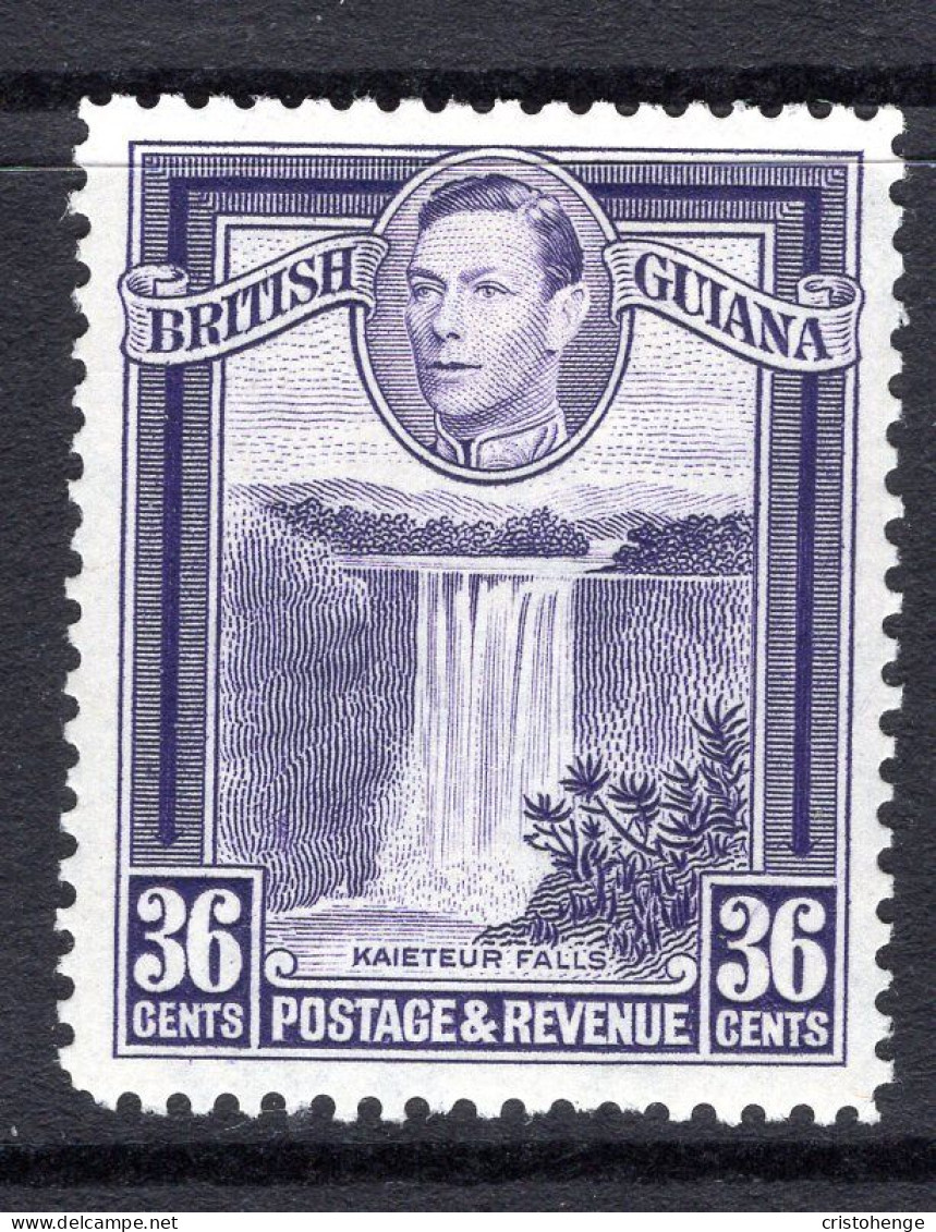 British Guiana 1938-52 KGVI Pictorials - 36c Kaieteur Falls - P.12½ HM (SG 313) - Guyana Britannica (...-1966)