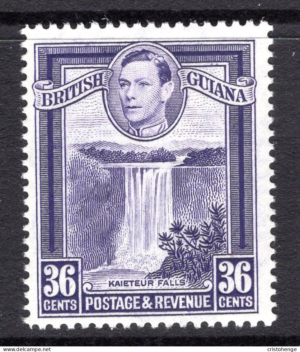 British Guiana 1938-52 KGVI Pictorials - 36c Kaieteur Falls - P.13 X 14 HM (SG 313a) - Guyane Britannique (...-1966)