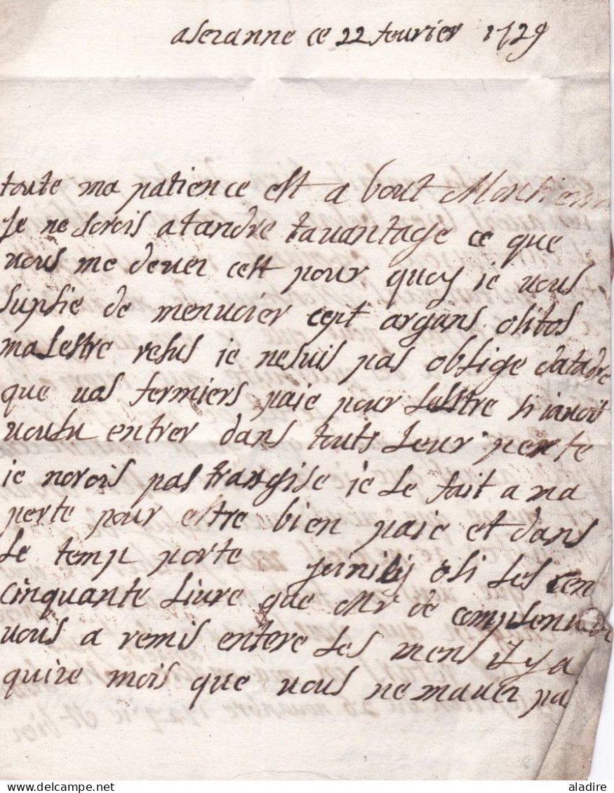 1774 - Marque Postale Manuscrite DE SERANNE Sur Lettre Pliée Avec Corresp De 3 Pages Vers Jurençon / Chaumont ? - 1701-1800: Precursors XVIII