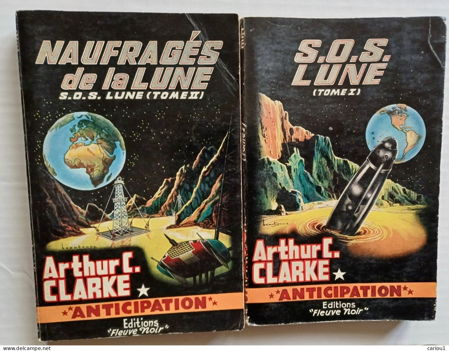C1 Arthur C. CLARKE SOS LUNE Et NAUFRAGES LUNE Complet 2 Tomes FNA 1962 EO - Fleuve Noir