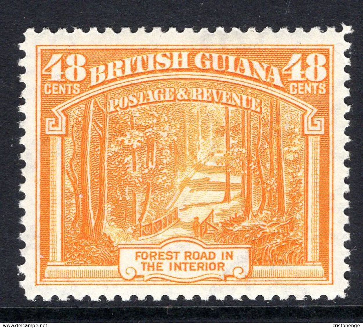 British Guiana 1938-52 KGVI Pictorials - 48c Forest Road - P.12½ HM (SG 314) - Guyane Britannique (...-1966)