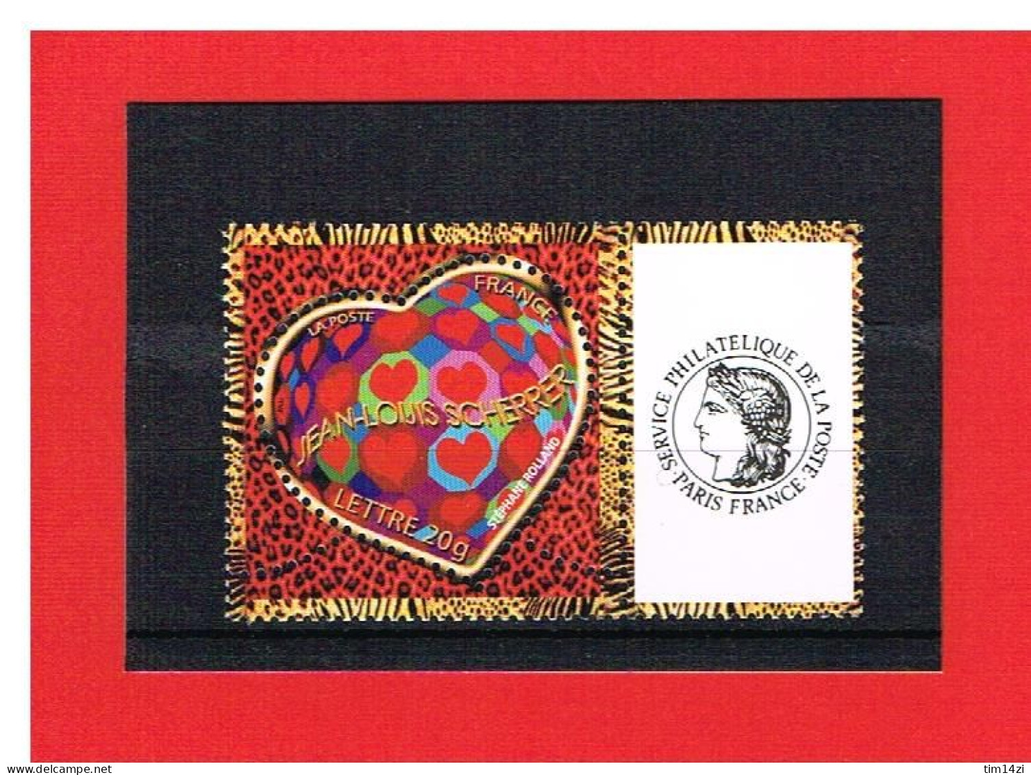 PERSONNALISE - 2006-N°3861A - COEUR JEAN LOUIS SCHERRER 20 G  Avec VIGNETTE  SERVICE PHILATHELIQUE - Y&T- COTE : 4 EUROS - Unused Stamps