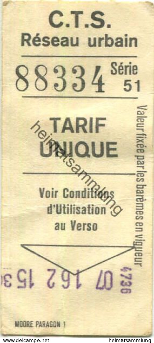 Frankreich - Strasbourg - Fahrkarte Tarif Unique - Europe