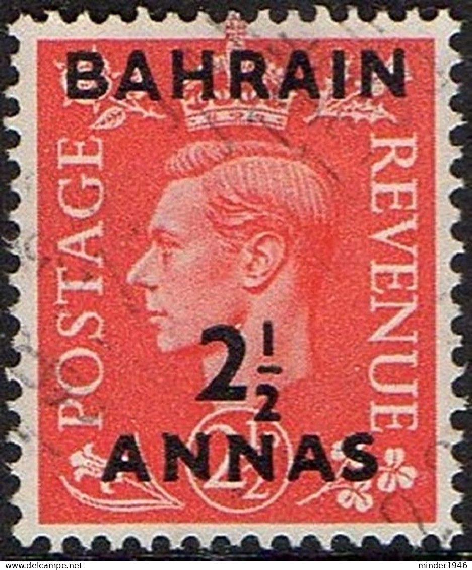 BAHRAIN 1951 KGVI 2½ Anna On 2½d Pale Scarlet SG75 Used - Bahrein (...-1965)