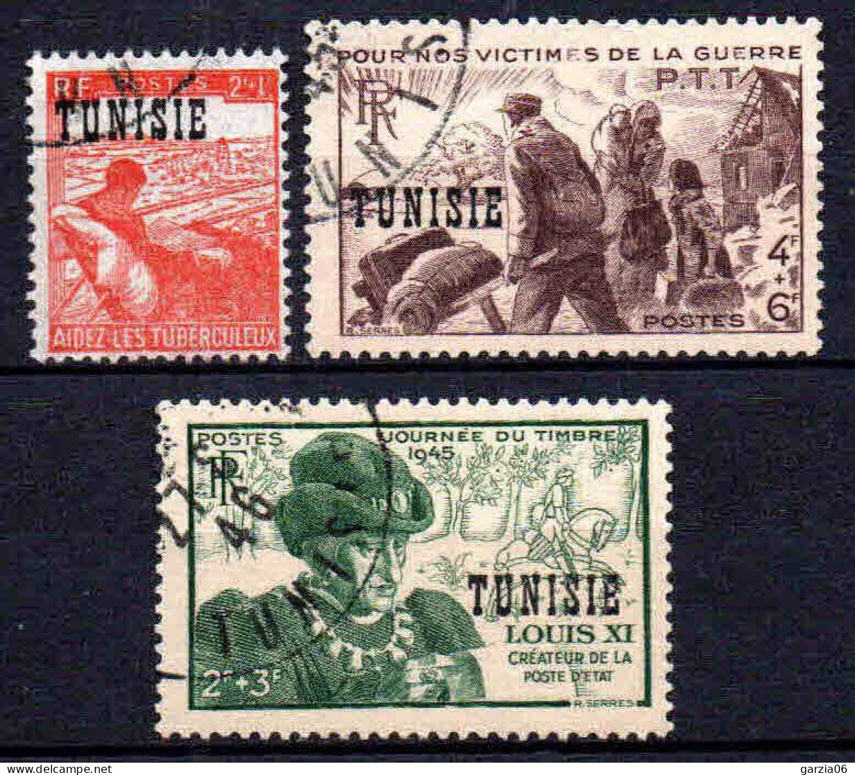 Tunisie  - 1945 -  - N° 299 à 301  - Oblit - Used - Gebraucht