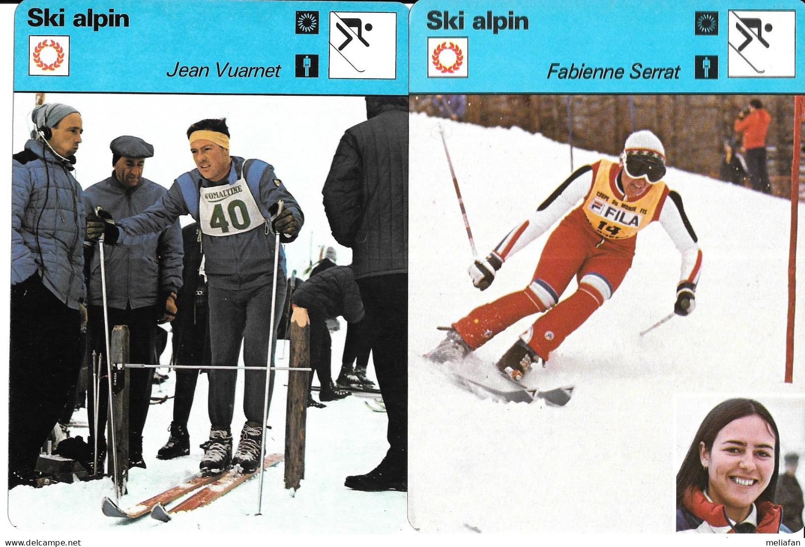 GF1920 - FICHES - BURGLER - DE AGOSTINI - SOLKNER - TONI SAILER - ANNIE FAMOSE - JEAN VUARNET - SERRAT - PERRINE PELEN - Sports D'hiver