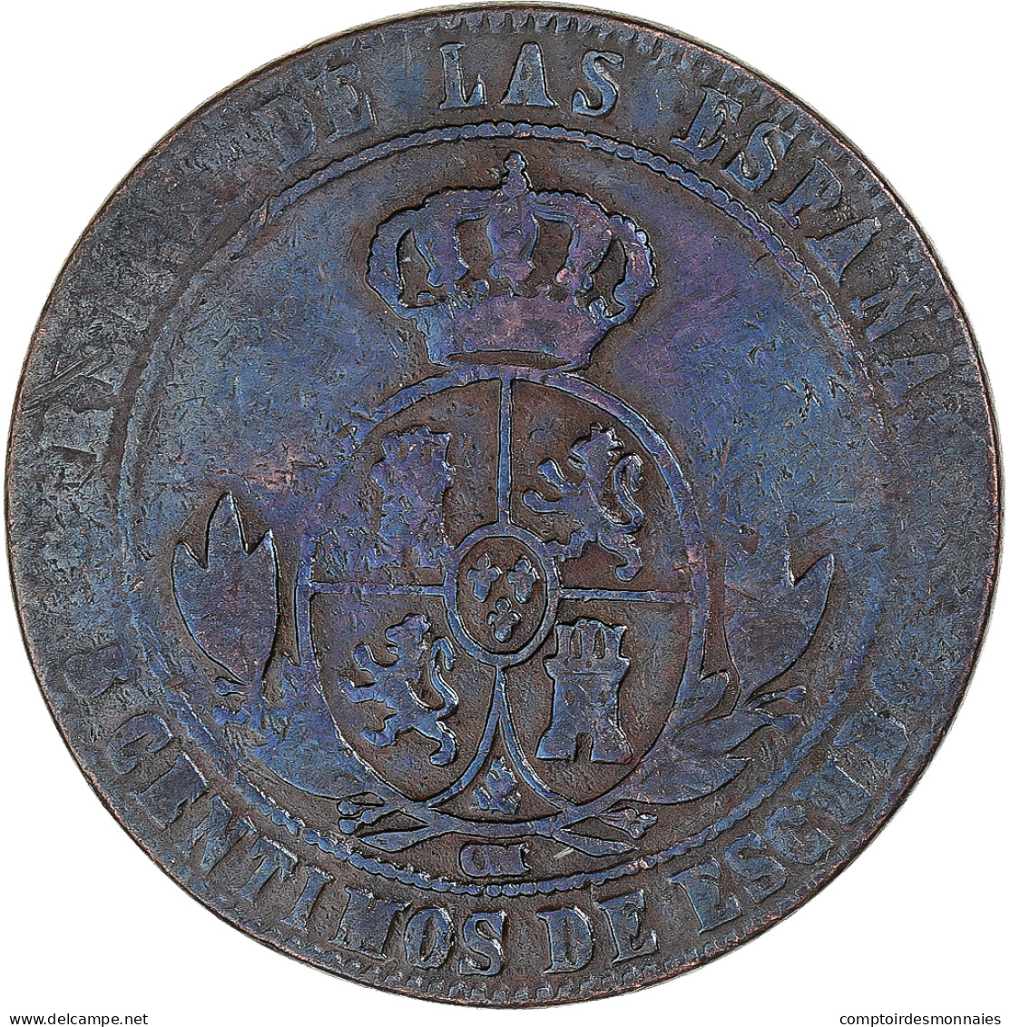 Monnaie, Espagne, 5 Centimos, 1868 - Eerste Muntslagen