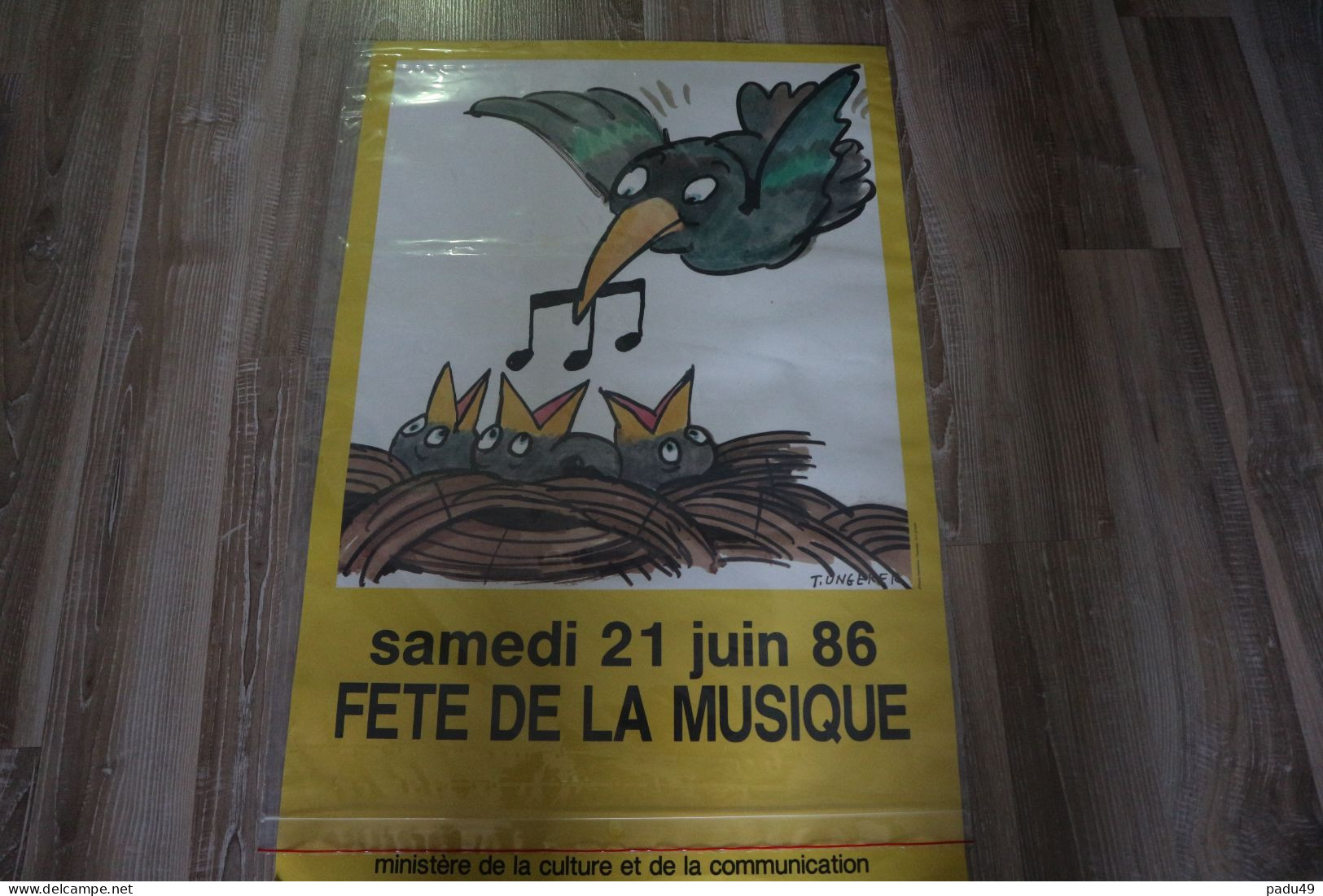 T. Ungerer Faites De La Musique 1986 Affiche Originale - Affiches