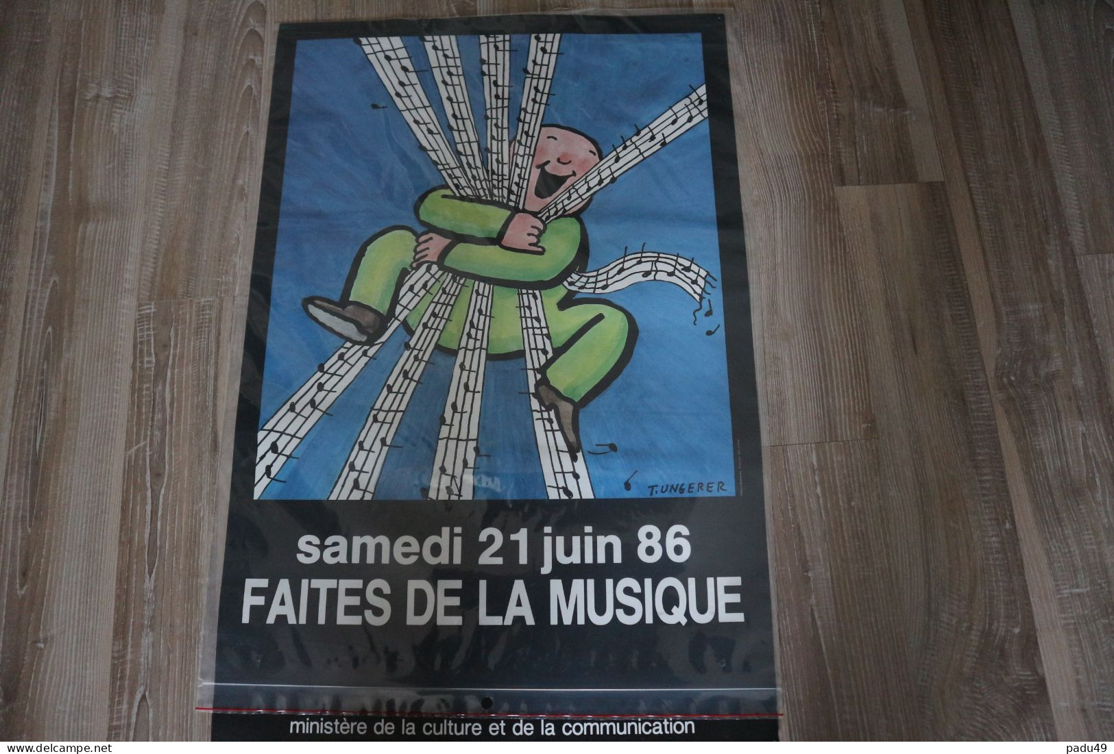 T. Ungerer Faites De La Musique 1986 Affiche Originale - Affiches