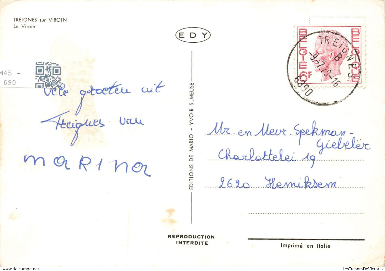 BELGIQUE - Treignes Sur Viroin - Vue Sur Le Viroin - Colorisé - Carte Postale - Viroinval