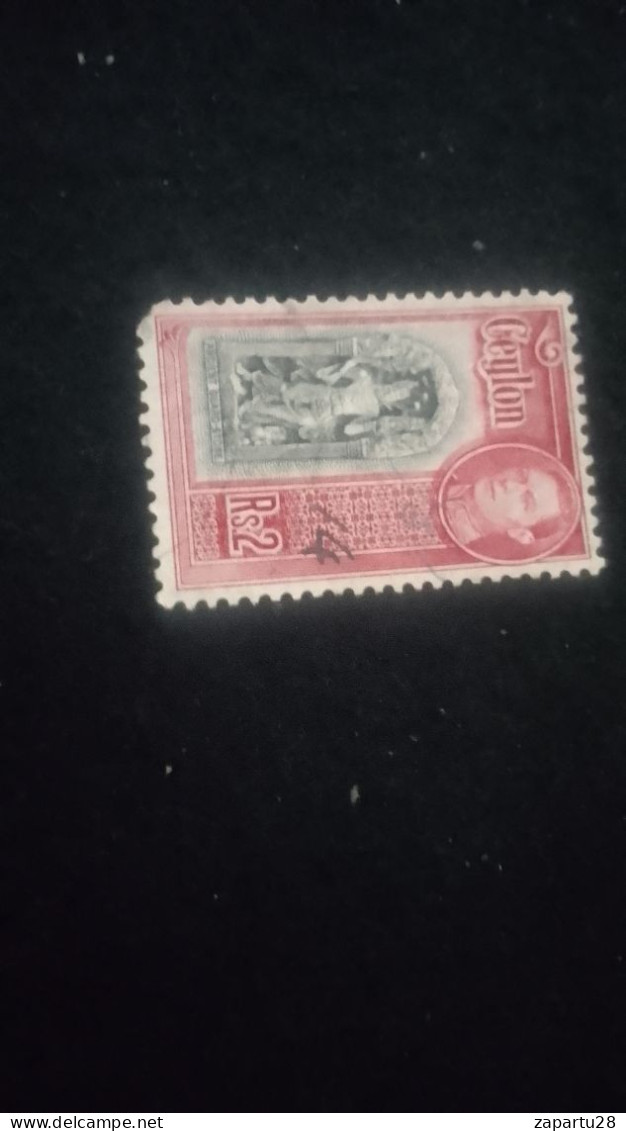 CEYLON- 1938 -49       2  RL     GEORGE    VI..      DAMGALI - Sri Lanka (Ceylan) (1948-...)