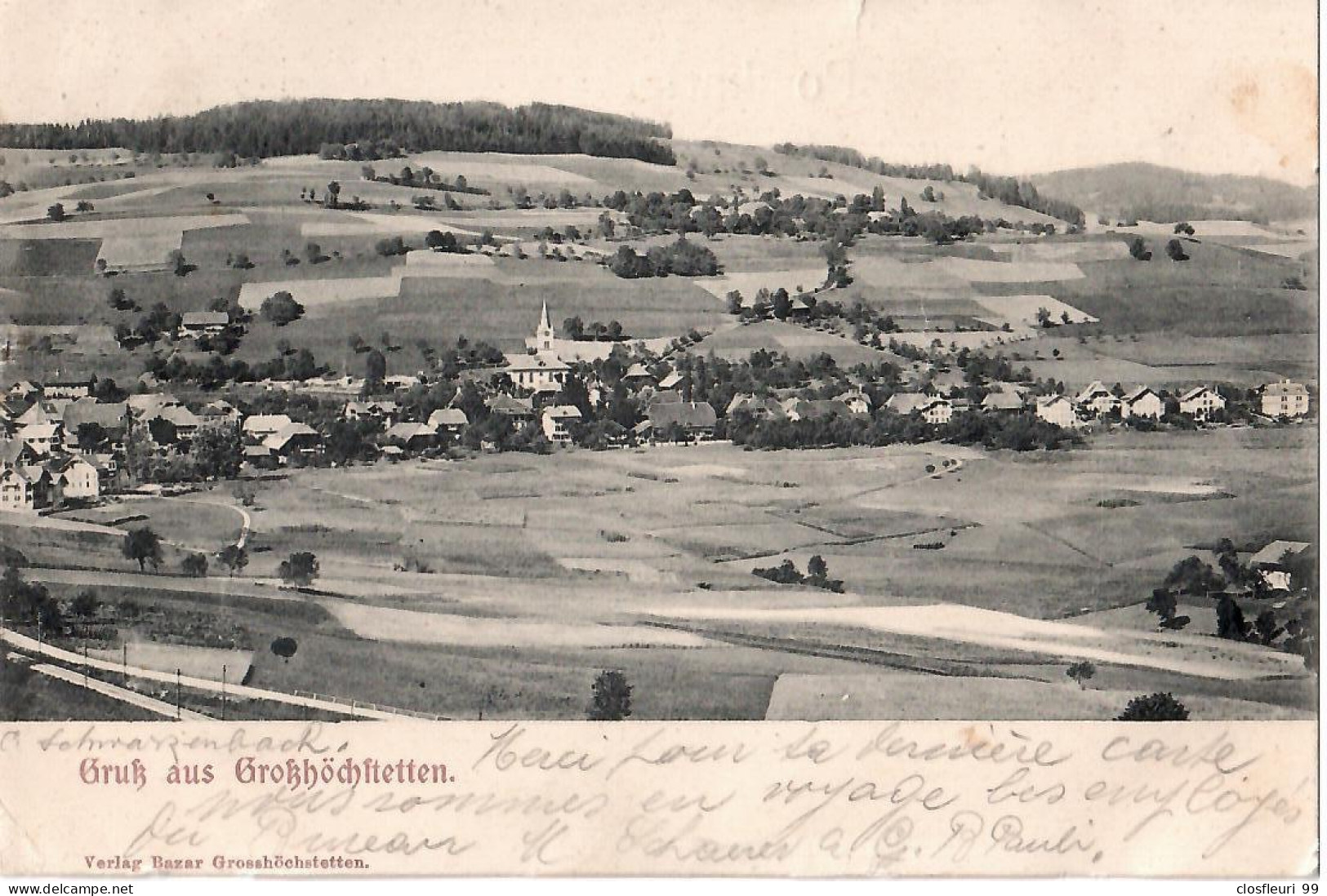 Gruss Aus Grosshöchstetten Mit Stempel 6.VI.1904 / Vorgelaufene Karte - Grosshöchstetten 