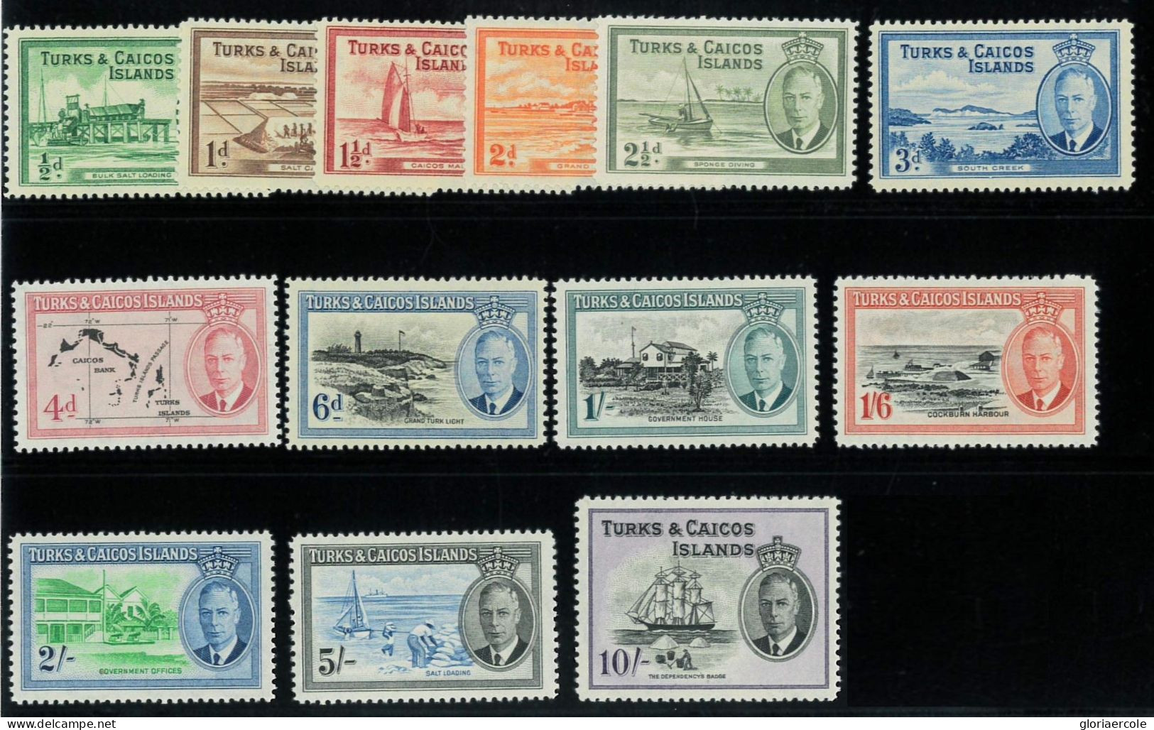 P2710 - TURKS AND CAICOS YVERT 147/59 GEORGE THE V DEFINITIVE SET. MNH - Turks And Caicos