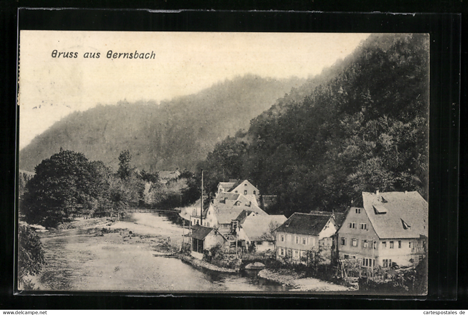AK Gernsbach, Ortspartie Am Wasser  - Gernsbach