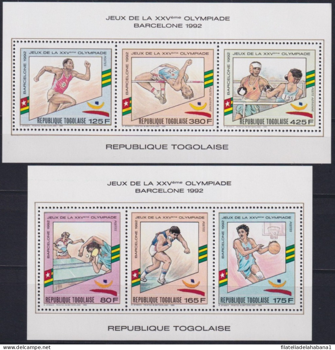 F-EX49122 TOGO MNH 1989 OLYMPIC BARCELONA LIMITED EDITION SPECIAL SHEET.  - Zomer 1992: Barcelona