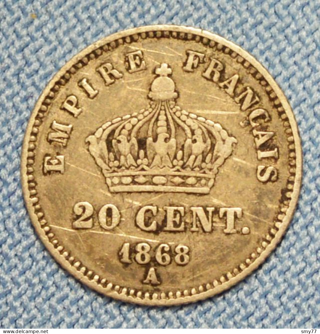 France • 20 Centimes • 1868 A  (Paris) •  [24-329] - 20 Centimes