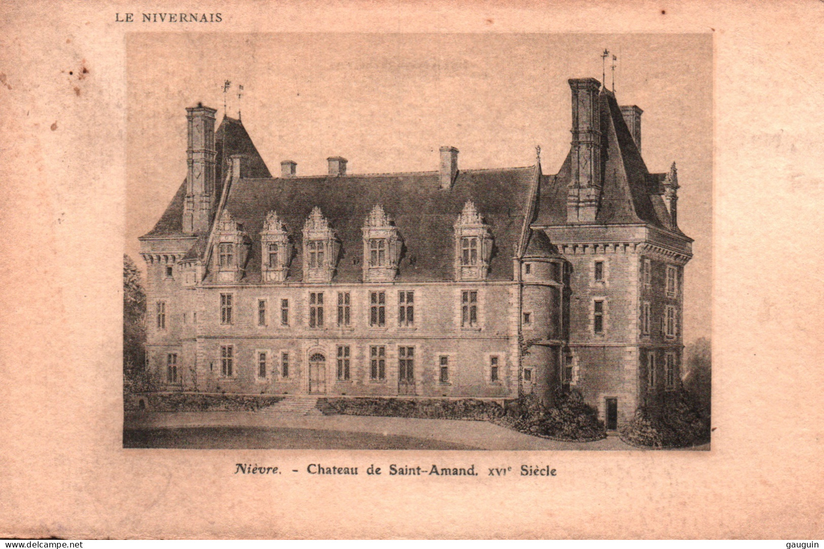 CPA - Château De SAINT-AMAND XVIè S. (lithographie) - Edition Supra - Saint-Amand-en-Puisaye