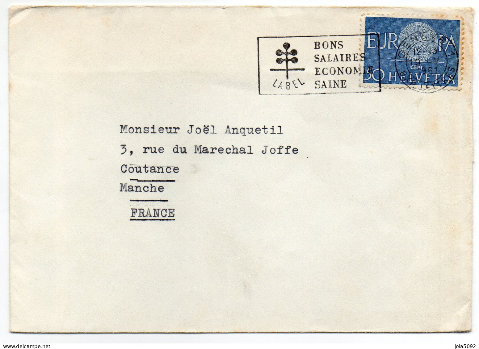 1961 - GENEVE - Poststempel