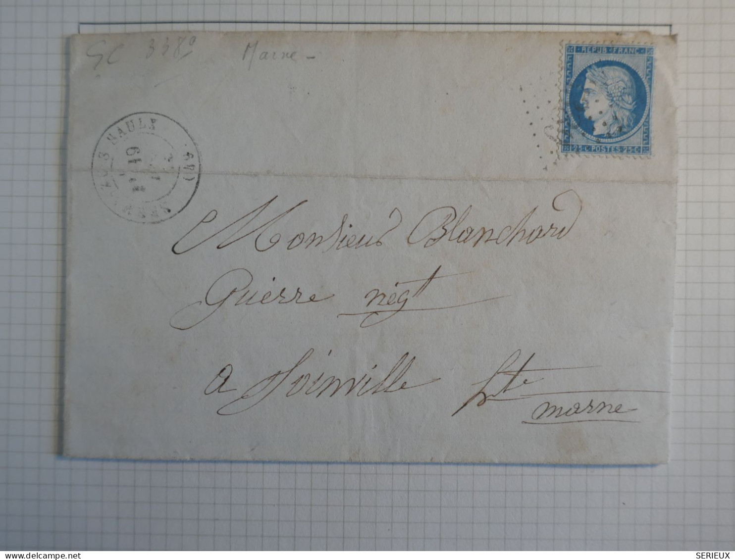 DL 14 FRANCE  BELLE LETTRE  1871  A  JOINVILLE    +N°60++AFF. INTERESSANT+VU BEHR.DISPERSION COLLECTION++ - 1871-1875 Cérès