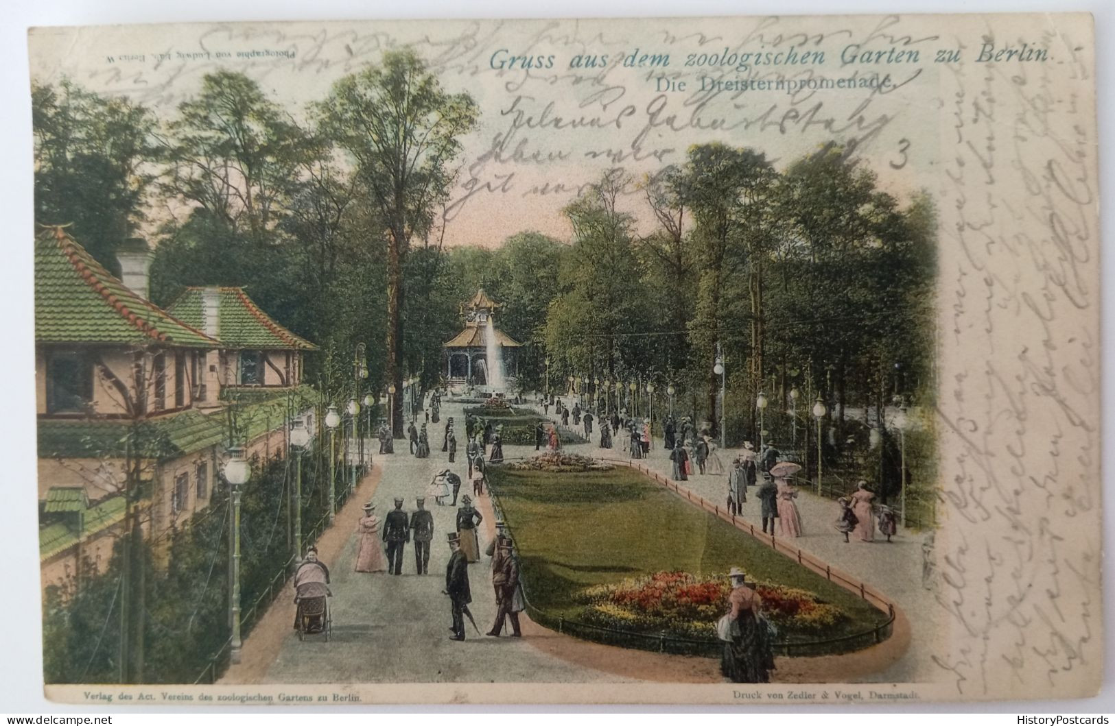 Gruss Aus Dem Zoologischen Garten Zu Berlin, Dreisternpromenade, 1903 - Charlottenburg