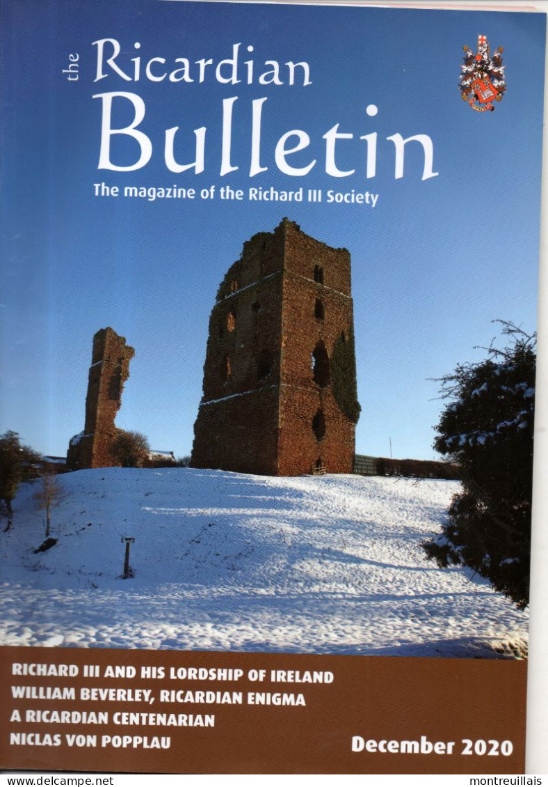 Bulletin RICARDIAN, Magazine Of The Richard III Sociéty, De 2020, 86 Pages, Lordship Of Ireland, - Europe