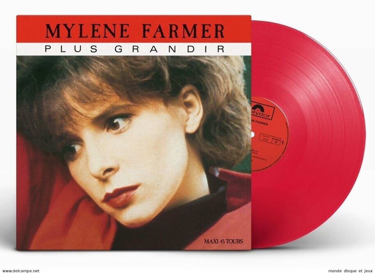 Mylene Farmer Maxi 45Tours Vinyle Plus Grandir Exclusivité Couleur Rouge - 45 T - Maxi-Single