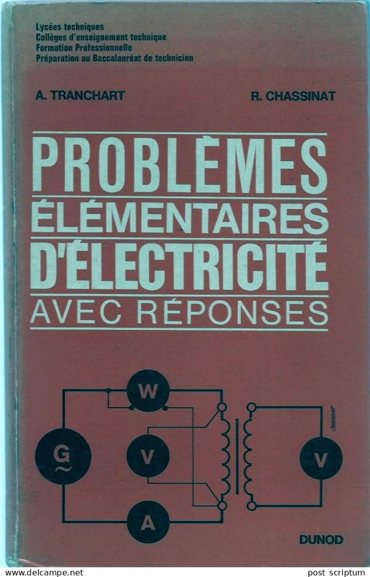 Livre - Problèmes élémentaires D'électricité Avec Réponses - Bricolage / Technique