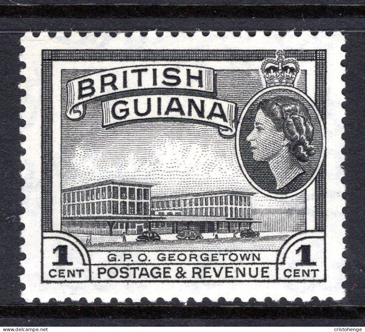 British Guiana 1954-63 QEII Pictorials - 1c GPO, Georgetown HM (SG 331) - Guyana Britannica (...-1966)