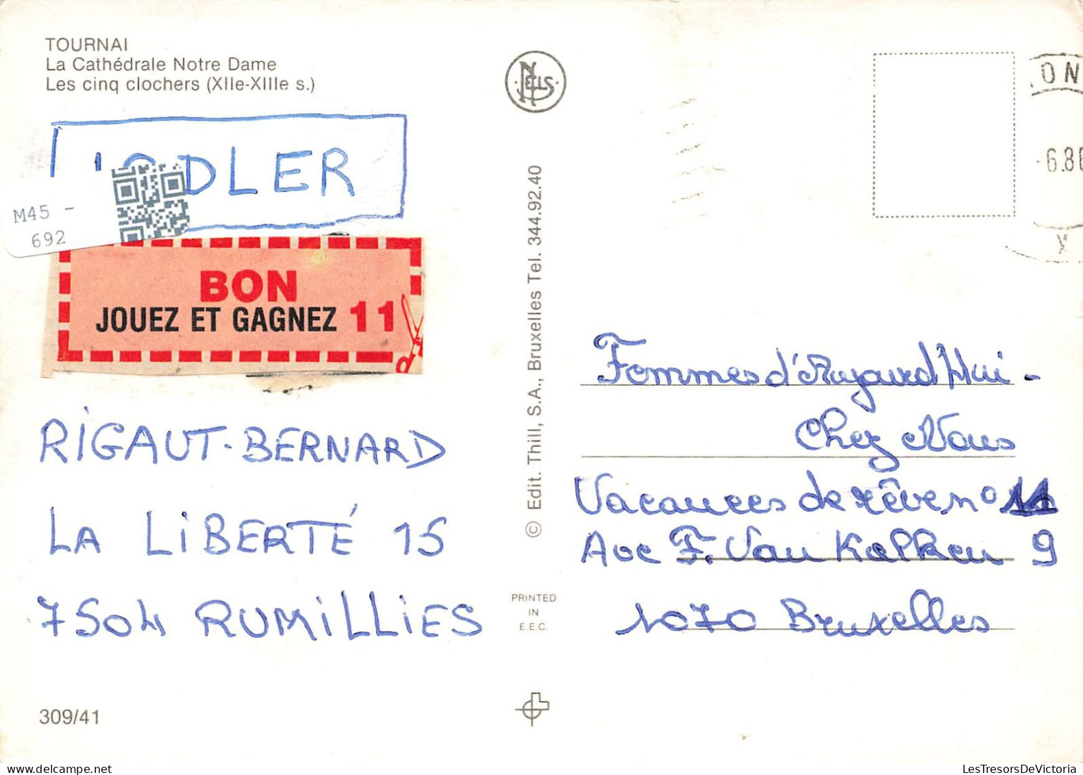 BELGIQUE - Tournai - Vue Générale De La Cathédrale Notre Dame - Les Cinq Clochers - Carte Postale - Tournai