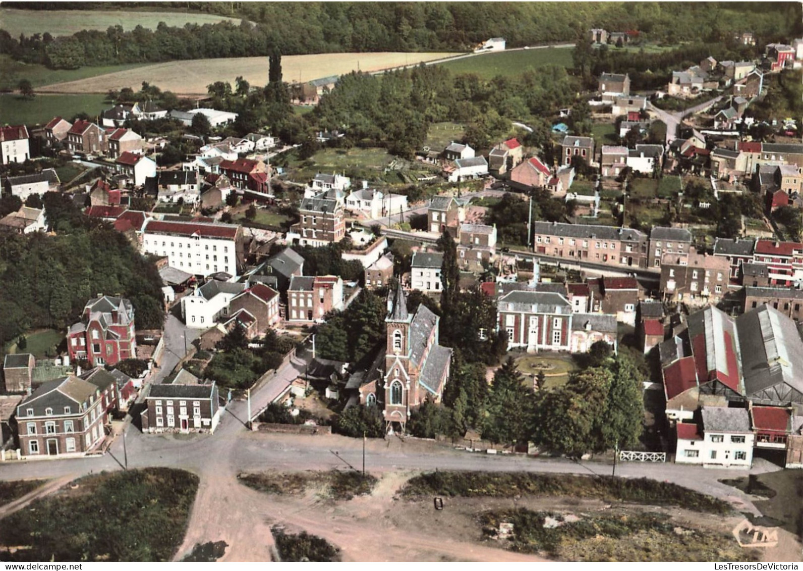 BELGIQUE - Ombret Rausa - Vue Aérienne - Vue Sur Le Centre - Vue De La Ville - Carte Postale - Sonstige & Ohne Zuordnung