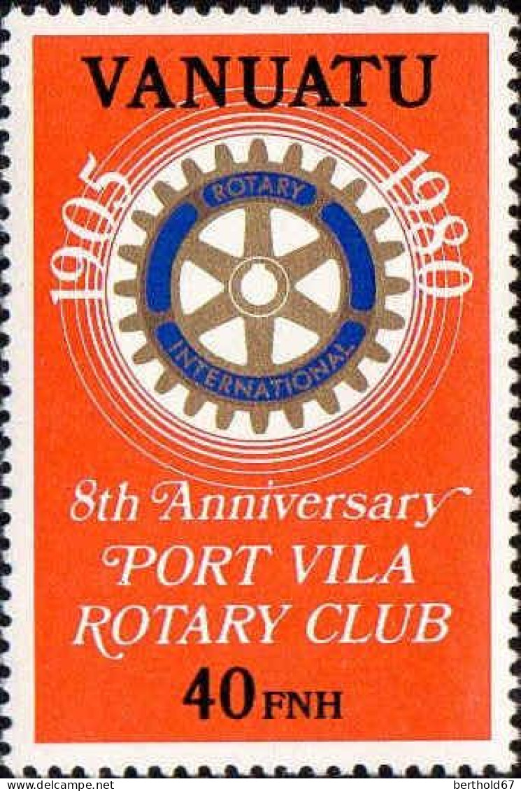 Vanuatu Poste N** Yv:611/612 75.Anniversaire Du Rotary International Légende Anglaise - Vanuatu (1980-...)
