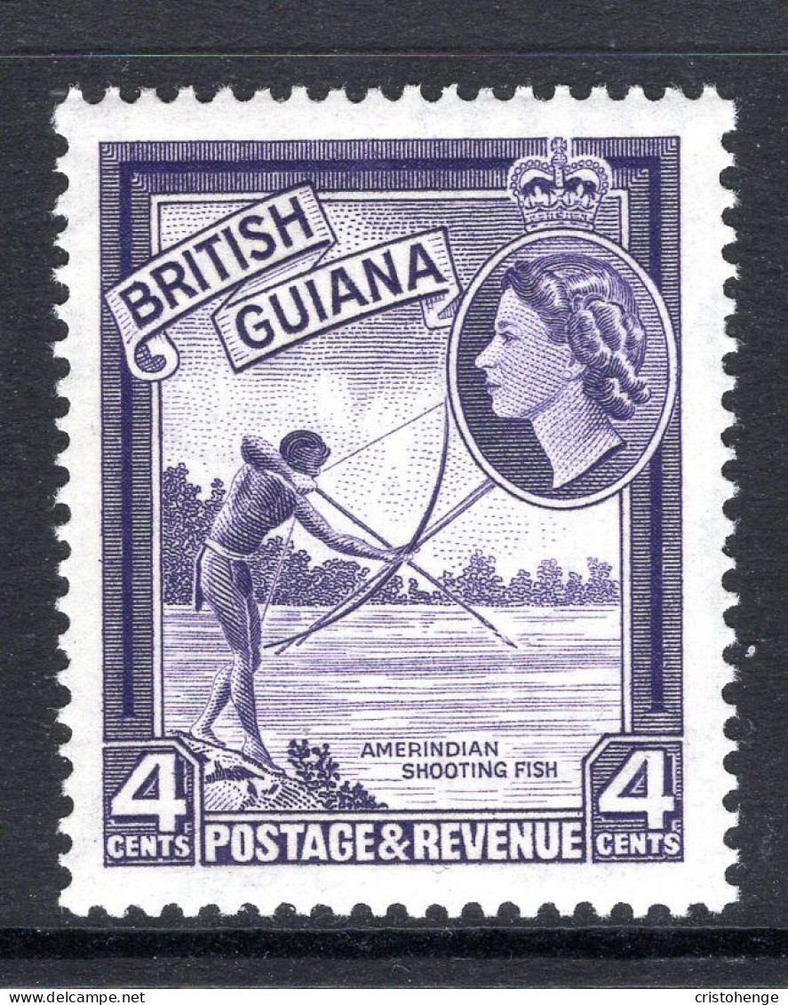 British Guiana 1954-63 QEII Pictorials - 4c Shooting Fish MNH (SG 334) - Guayana Británica (...-1966)